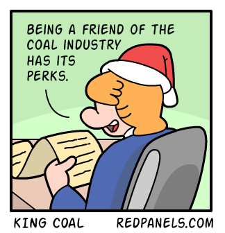 A Christmas comic about Donald Trump and the coal industry.