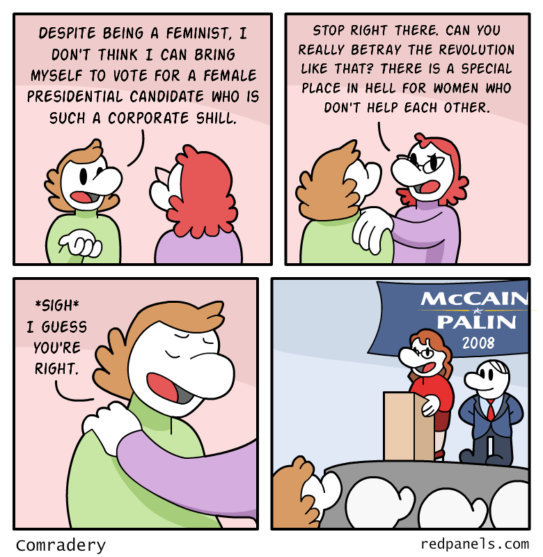 Feminism and female politicians comic